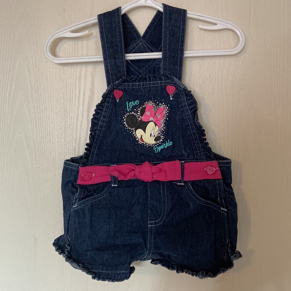 Disney Baby Minnie Mouse Denim Short Overalls